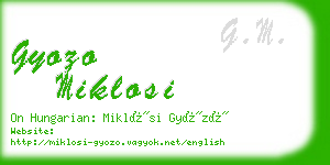 gyozo miklosi business card